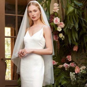 Forever Type of Love White Satin Sleeveless Mermaid Maxi Dress | NWT